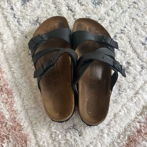 Black Birkenstock Double Strap Sandals 40